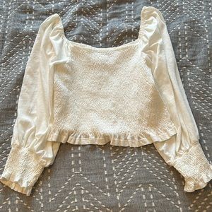 Anthropologie Pilcro Smocked Top